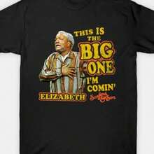 Sanford And Son Heart Attack Print T-Shirt - Casual Cotton T-Shirt With 'This Is The Big One I'm Comin' Design, Black, Ultra Soft And Breathable, Perfect For Summer Outings 9BDP - 黑色 - 查看 10