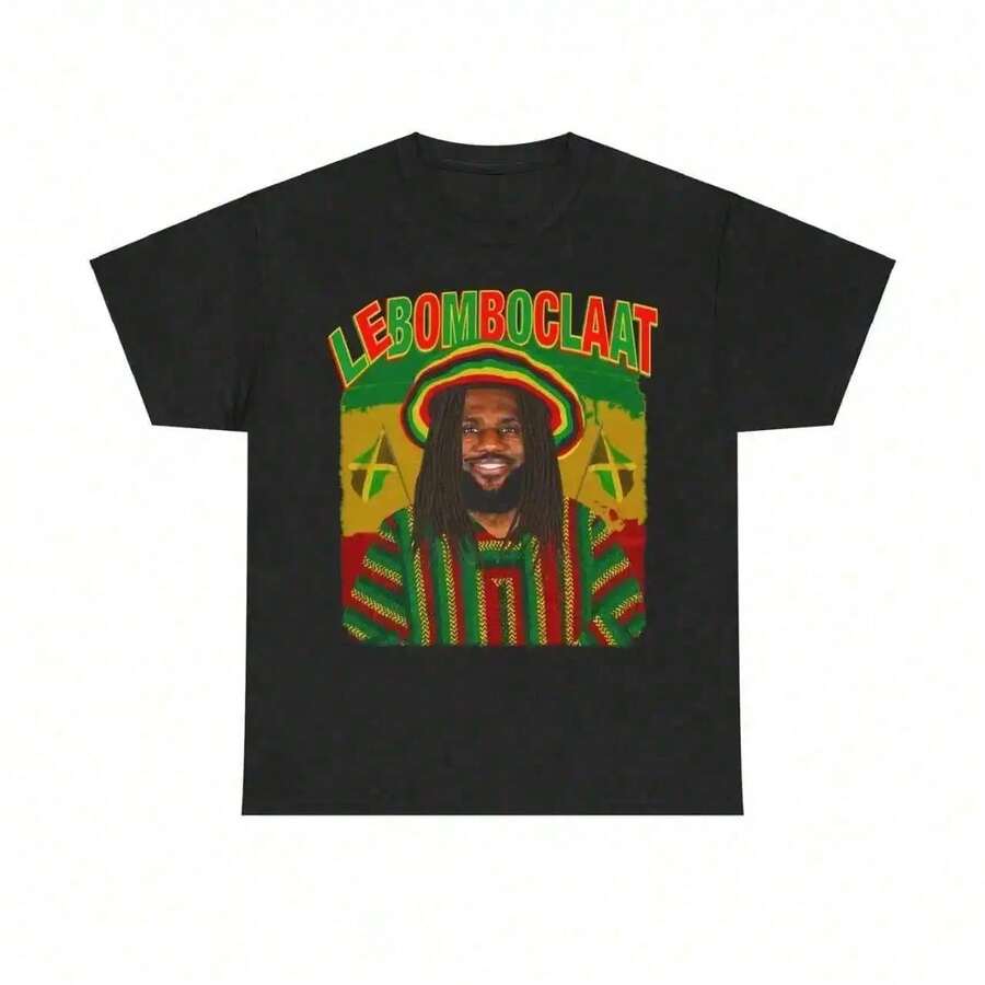 Unisex Casual Short Sleeve T-Shirt, Funny "Lebomboclaat" Meme Graphic Tee, Nigerian Gen Z Tea Themed Men's Streetwear AVGP - 白色 - 查看 1