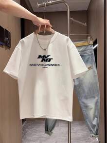 Nueva camiseta de manga corta para mujer de 180g,% algodón - Camiseta casual versátil con estampado de verano para hombre - Camiseta con estampado de verano para parejas - Unisex - Regalo para vacaciones - Blanco - Ver 2