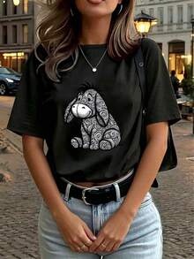 Women T-Shirts - Black - View 4