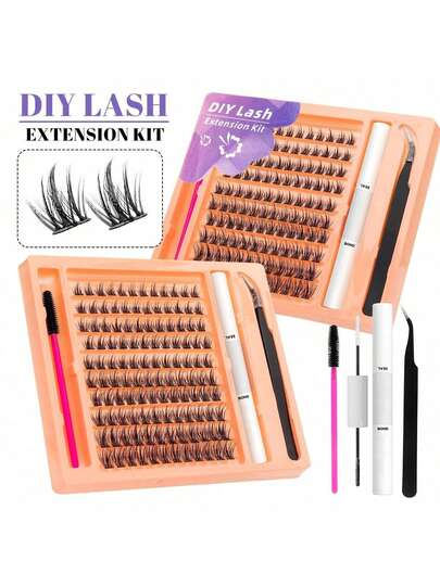 120 عنقود رموش، رموش فردية للتمديد الرموش DIY - عنقود رموش Bepholan C Curl، طقم رموش، رموش، رموش مستعارة