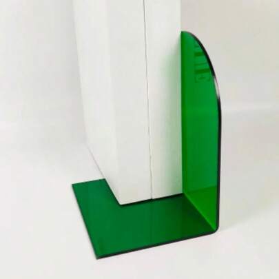 1pc/2pcs Colorful Acrylic Book Stand, Thickened Non-Slip Transparent L-Shaped Desktop Magazine/Book Holder, Adjustable And Space-Saving Design Suitable For Home, Office, School, Back To School Season (Packaging Sent Randomly)