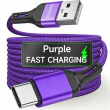 Cabo de Dados USB-A para Tipo-C com Carregamento Rápido Máximo de 60W, Compatível com Samsung S24 S23 Ultra S22 S21 Series, Compatível com iPhone 15/16/17, Compatível com Todos os Dispositivos com Interface USB-C - Multicolorido - Visão 10