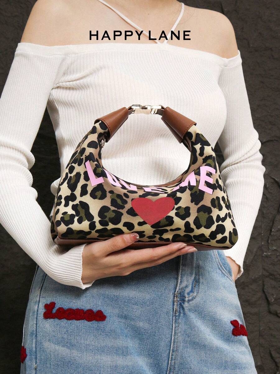HAPPY LANE Luxury Embroidered Floral Vintage Handbag, Black Base Adorned With Red, Yellow And White Delicate Flowers - Fashionable Wide Handle With Metal Buckle, Lightweight And Durable, Large Capacity Design, Perfect For Daily, Party And Travel. This Versatile Vintage Handbag Exudes Elegance And Personality, Ideal For Women Pursuing Elegance And Unique Taste, Adding A Highlight To Any Occasion And Showcasing Unique Fashion Taste. - Brown - View 1