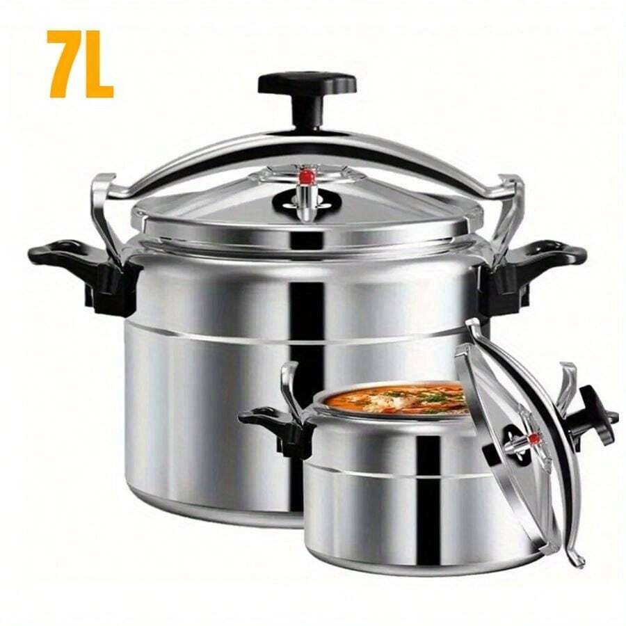 STOBOK 7L/11L Large Capacity Aluminium Crock And Stockpot, Durable And Lightweight Slow Cooker, Essential For Kitchen Cooking, Smooth Surface, Aluminium Stockpot For Cooking, Cooking Cookware - View 1