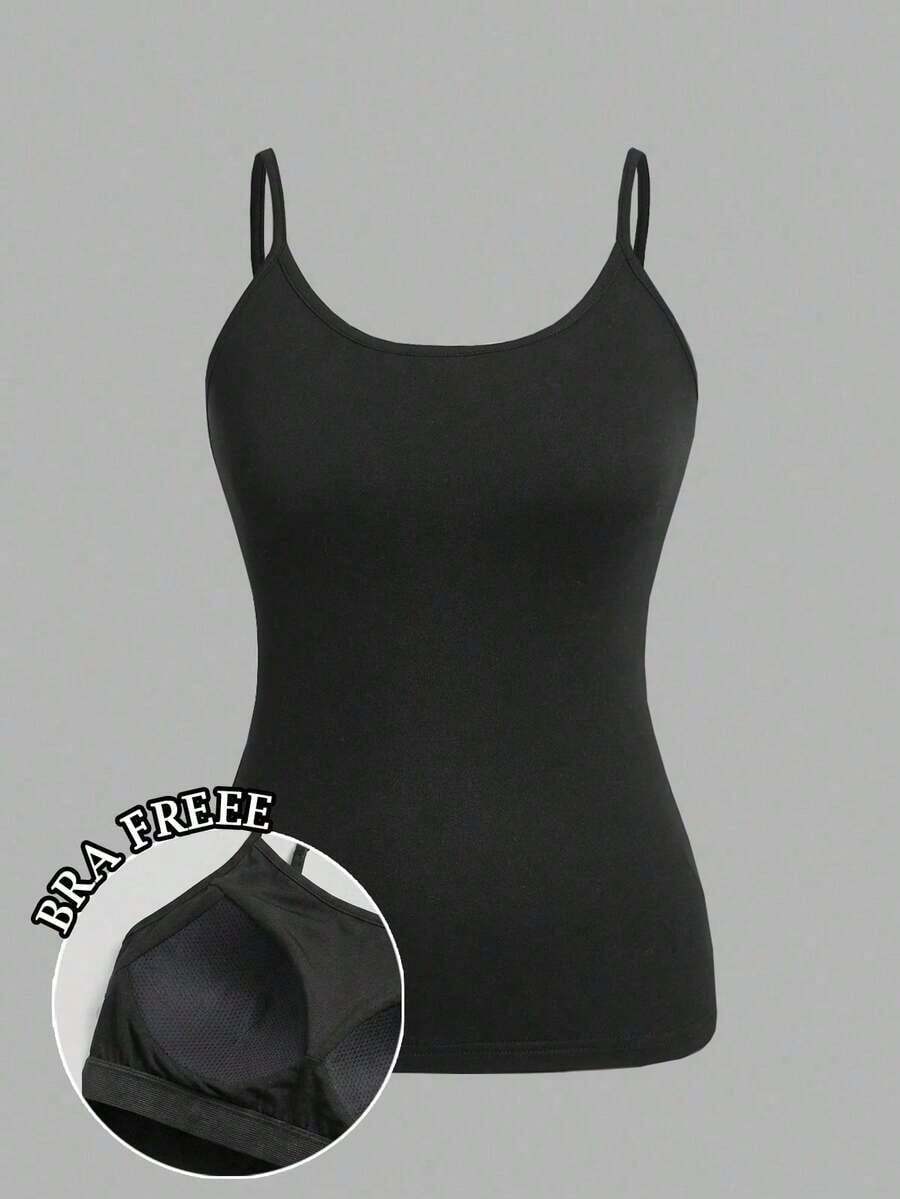 Set de 2 piezas de parte superior de camiseta ajustada casual en colores negro y blanco, adecuada para el verano, tallas grandes para mujeres - Negro - Ver 1