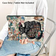 1个女孩剪影设计翻盖平板电脑保护套，带笔槽，兼容荣耀Pad 8/9/10、荣耀GT 11.5英寸/X7/X8A/X9/X8Pro/X9Pro/V9/V8 Pro、MatePad 11英寸（2023/2022）、苹果第十代/11英寸（2025）（A16）、A9/A9+/A11/S11/S10 FE+，具备自动休眠/唤醒功能，适合作为返校、情人节、节日礼物。 - 彩色 - 查看 4