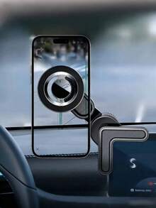 Brand New Magnetic Foldable Car Phone Holder, Suitable For Car Navigation, Universal Dashboard Mount, Magnetic Car Phone Holder, Adjustable And Extendable, Suction Cup Dashboard Phone Holder, Car Accessories - A - View 2