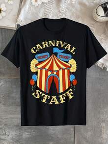 Men's Carnival T-Shirt, Ideal For Circus Events, Performances, Or As A Gift For Circus Lovers. Suitable For Men And Women, This Outdoor Activity T-Shirt Comes In Sizes S-XXXL. Perfect For Everyday Wear And Gifts, This Circus T-Shirt Is Ideal For Holidays And Leisure Time, Great For Parties And Family Vacations, Party Outfits, Summer Wear, And Warm-Weather Clothing. - 黑色 - 查看 7