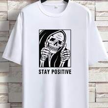 Camiseta impresa para hombres y mujeres - Blanco - Ver 1