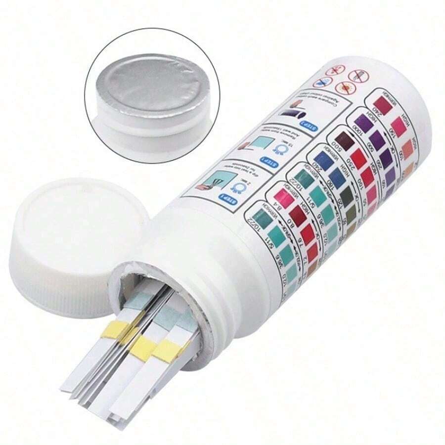 50/100片 6合1水質測試條,多功能游泳池與溫泉測試條,按摩浴缸測試條,可準確測量 pH 值、硬度、總氯、總鹼度、氰尿酸和溴,方便監控泳池水質,適用於花園池塘清潔、按摩浴缸和溫泉 - A - 查看 1