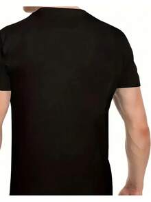 Camiseta Casual de Manga Corta para Hombre con Estampado de Araña, Ideal para Deportes al Aire Libre en Verano, Hecha de Tejido de Punto con Cuello Redondo, Corte Regular - Negro - Ver 6