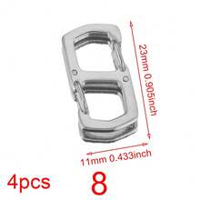 4 chiếc khóa xoay bằng thép không gỉ 304 mạ vàng 18K, khóa lò xo nhiều hình dạng khác nhau dùng để tự làm trang sức. - khóa - Xem 18