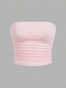 4 piezas Tops de camisola básicos y cómodos con fruncido para mujeres - Multicolor - Ver 11