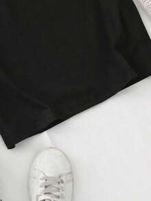 Loose1PCS[OEM]Women's Casual Short Sleeve T-Shirt - Outdoor Hiking & Adventure Graphic Print, Breathable Stretchy Fabric, Neck, All-Season Comfort, Machine Washable, Perfect Gift For Nature Lovers, Hiking Accessories, Comfortable Clothing, Scenic Print Shirt, Nontransparent MaterialBasic Crew Neck Cotton T-shirt for Women - Negro - Ver 5
