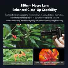 APEXEL 2-In-1 Phone Photography Lens Set, 150mm Macro + 6X Telephoto Lens For Smartphone – Portable Metal Telescope For Bird Watching, Fishing, Sightseeing & More (Filter NOT Included) - View 5