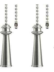 2pcs 14-Inch Bronze Color Decorative Ceiling Fan Pull Chain, Beach Tower Fan Pull Chain Set, Nautical Style Tower Pull Chain, Copper Ceiling Fan Pull Chain, 2-Piece Set - Type a - View 14
