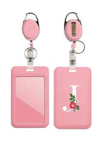 Pink Anti-Theft Card Holder With Pink Retractable Clip, Hard Plastic Card Protector With Thumb Slot, Expandable ID Card Holder, Medical Insurance Card Protector, Waterproof Medical/Bank/Social Security Card Protector - Multicolor - View 18