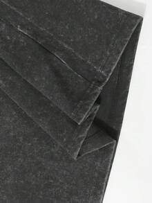 Camiseta de algodón vintage estampada de APERTURE LABORATORIES para hombre y mujer, adecuada para el verano. - Negro - Ver 6