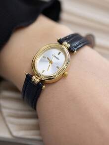 LIANDU 1 pieza Reloj de pulsera elegante para mujer, uso diario, moda de negocios casual, estilo lujoso elegante minimalista, adecuado para fiesta de vacaciones, regalo de aniversario para la familia o para ti misma - Negro - Ver 6