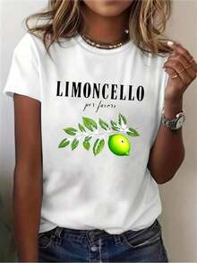 Women's Elegant Casual T-Shirt With Lemon Leaf Print | Lightweight Style For Fishing And Outdoor Activities | Basic Women's Top | Stylish Long-Sleeve Top - 白色 - 查看 6