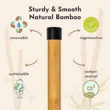 Natural Bamboo Yoga Stick 5Ft Stretch Bar, Super Sturdy With Rubber Ends, Versatile Exercise Stick For Yoga Stretching Posture Workout At Home - Default - View 5