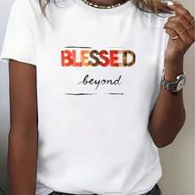 Blessed Beyond: Women's 180g Soft T-Shirt - Casual And Comfortable Everyday Style - Perfect For Family Gatherings And Office Events - Ideal Gift For Christmas, Easter, And Birthdays - 白色 - 查看 6