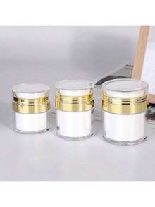 1 chai kem dưỡng da dạng bơm chân không, chai đựng kem/lotion có nắp đậy kín, hộp đựng mỹ phẩm du lịch tiện dụng có thể tái sử dụng. - Nhiều màu - Xem 6