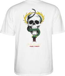 Camiseta Powell Peralta Mike McGill con diseño de calavera y serpiente GUD1 - Blanco - Ver 2