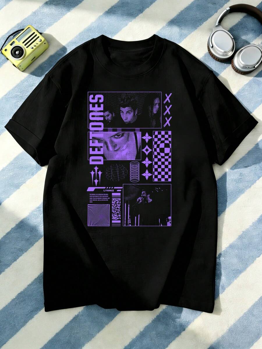 Camiseta unisex de manga corta, negraUnisexoCamisetaHechode,Pesaje220Grams,Con características destacadasaEleganteDeflonesPatrón,PerfectoparaInformalDesgasteconJeans,ExhibiciónPersonalidad,yIdealcomoaRegaloparaParejas,NavidadyDía de San ValentínDía.playerashombre, , , Dazymujer,romwehombres, bohochic,maestrasregalos,camisetaparaconjuntos de mujercon curvasparamu,y2k, - Negro - Ver 1