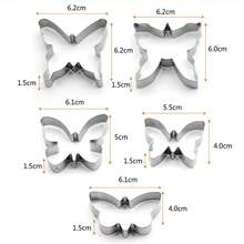 Stainless Steel Biscuit Mold Set,Butterfly Cookie Cutter Kit,DIY Cake Decoration Tool,Chocolate Pastry Baking Snacks Mold, 5Pcs - Biscuit Mold Set - View 8