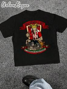 Camiseta para Hombre Casual y Moderna con Diseño de Elefante Real y Corona |   Ropa de Hombre con Estilo: Playeras Sudaderas y Camisas Cómodas |   Ideal para Uso Diario Trabajo y Salidas |   Fácil de combinar muestra tu estilo - Negro - Ver 1