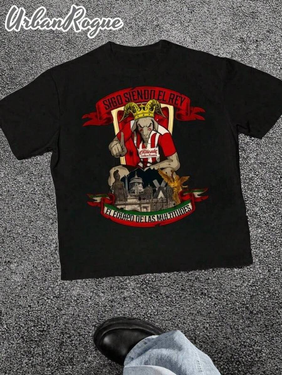 Camiseta para Hombre Casual y Moderna con Diseño de Elefante Real y Corona | Ropa de Hombre con Estilo: Playeras Sudaderas y Camisas Cómodas | Ideal para Uso Diario Trabajo y Salidas | Fácil de combinar muestra tu estilo - Negro - Ver 1