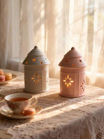 1 chiếc giá đỡ nến hình dáng độc đáo, rỗng ruột, nhiều kiểu dáng khác nhau, kiểu dáng tinh tế, làm từ gốm sứ, dùng để trang trí bàn làm việc. Thích hợp để trang trí nhà cửa, trang trí nội thất, trang trí phòng trà, trang trí văn phòng, trang trí khách sạn, trang trí lễ hội & tiệc tùng và trang trí tủ, cũng là một món quà hoàn hảo.