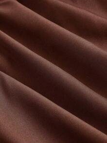 MOD Women's Plus Size Burgundy Ruffled Skirt, Vintage Burgundy Ruffled Skirt - Brown - View 3