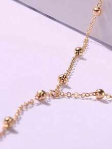 1 chiếc mặt dây chuyền hình ngôi sao bát giác nhiều lớp tối giản, phong cách, trang trí, dành cho nữ, trang sức vàng. - Dây chuyền vàng hình chữ Y - Xem 2