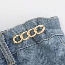 1/2/4 pièces Boutons de jean en métal ajustables en forme d'étoile sans couture pour resserrer la taille, pinces détachables pour pantalon/jupe, cadeau pour étudiant - Multicolore - Voir 18