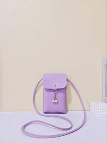 Bolso de teléfono con estampado de cocodrilo, nuevo bolso de hombro de verano para mujer, bolso cruzado casual, versátil y ligero, adecuado para compras, estudiantes, chicas universitarias, amigos, regalos, bolso de teléfono con múltiples compartimentos, rosa, morado, negro, blanco - Multicolor - Ver 4