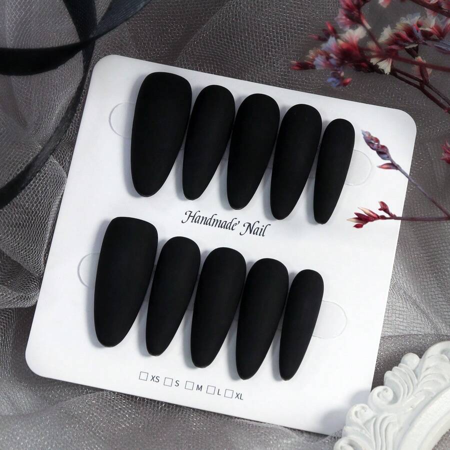 10Pcs High-End 100% Handmade French Press-On Reusable Fake Nails For Party And Birthday Gift Nail Supplies Nails Handmade Press On Nails