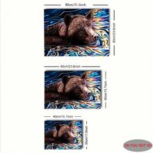 2D Flat, 2D Flat, 1pc 2D Flaanvas Artwork Led 'Spirit Rr' By Amy Keller-Rempp, Featuring A 16X22 Depiction Of A Local American Brown Bear Swimming In A Colorful Lake. This Art Print Makes A Wonderful Day Gift Or A Lovely Present - đóng khung - Xem 8