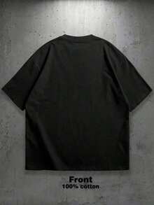 Camiseta Básica con Estampado Gráfico para Hombre |   Todos ustedes sean Cap'n Too Much Design |   100% Algodón |   Suave y cómodo |   Ropa Casual |   Regalo para él |   Camiseta unisex de cuello redondo |   Hecho en EE.UU. |   Directo de Fábrica: Camiseta para Hombre con Estampado Divertido de Dibujos Animados. QL7E - Negro - Ver 3