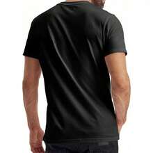 Camiseta de Heavy Metal con Diseño de Gato para Hombre, Camiseta de Banda de Rock, Regalo para Papá Gato, Camiseta con Gráficos Musicales CPQH - Negro - Ver 3