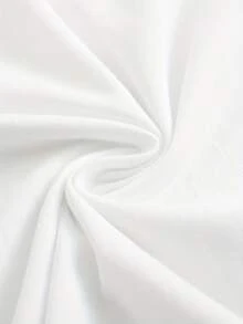 Talla Grande, Camiseta Casual de Manga Corta para Mujer Jiu'an - Blusa Blanca de Cuello Redondo Adecuada para Primavera Verano, Lavable a Máquina, Sin - Blanco - Ver 4