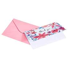 Basics Tarjetas de agradecimiento y sobres 48 unidades floral - Rosa - Ver 4