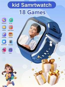 ERUN 2025 New Kids Smart Watch, Children's Game Watch, 18 Fun Games Built-In, 1.83" Touch Screen, Ultra-Low Power Chip, Pedometer, Camera, Flashlight, Alarm Clock, Calendar, Step Counting, Countdown, Calculator, Stopwatch, Flashlight - Multicolor - View 16