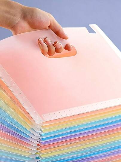 1 pièce Sac à dossier accordéon portable, 7/13/25 poches, classeur à soufflet grande capacité avec onglets de couleur, dossier de classement multicouche A4 pour documents d'élève, organisateur de bureau et de documents pour rangement de reçus, convient pour : fournitures de bureau et scolaires, retour à l'école