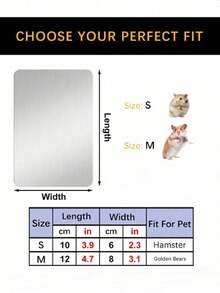 1pc Small Pet Hamster Aluminum Cooling Mat, Easy To Clean Heat Dissipation Pad, Hamster Cage Bedding, Essential Summer Accessory For Hamsters - View 4
