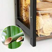 SONGMICS Especiero de 2 Niveles Estante de Especias Marco de Bambú para Comedor Cocina Oficina Marrón Rústico y Negro MOFS046B01 - Marrn Rstico Negro - Ver 7