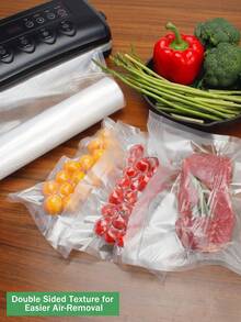 商用級網格食品真空密封袋捲 20x500cm，加厚通用食品保存袋，防冷凍灼傷食品儲存袋，舒肥慢煮餐點準備袋，廚房用品，父親節夏季烤肉露營多用途保存捲 - 查看 5