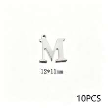 10Pcs 304 Stainless Steel 18K Gold Plated Letter Charms, Alphabet Initial Pendants For DIY Jewelry Making - Pendants - View 9